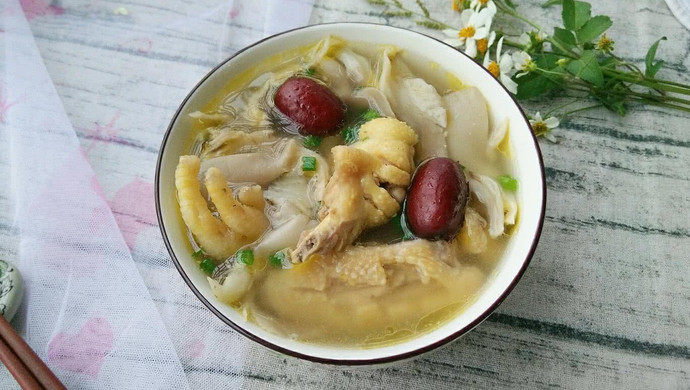凤尾菇鸡汤