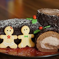 充满节日气氛的圣诞蛋糕——巧克力树桩蛋糕的做法图解14