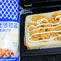 #丘比三明治#肉松火腿三明治的做法图解6