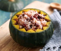 营养与健康兼具的南瓜红豆饭的做法