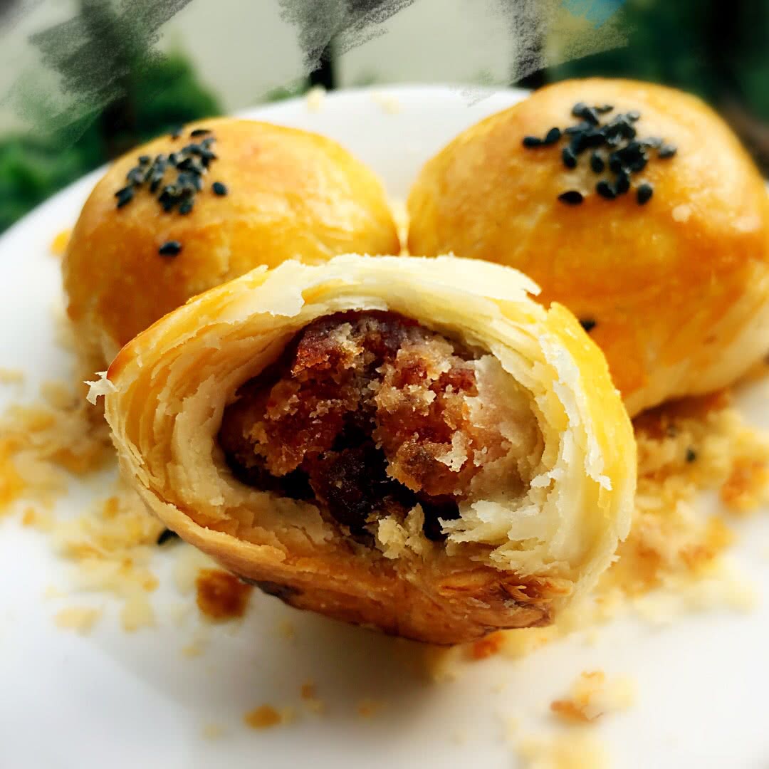 酥皮云腿月饼的做法图解21
