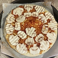 精品｜【原创】低脂高钙的厚芝士烤蘑菇披萨的做法图解8
