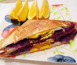 紫薯芝士三明治的做法