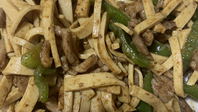 青椒肉丝厚百叶