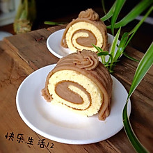 ＃东菱魔法云面包机#栗子蛋糕卷