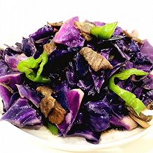 紫甘蓝炒牛排