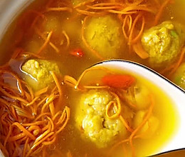 #浓情端午 粽粽有赏#虫草菇莲子丸子汤的做法