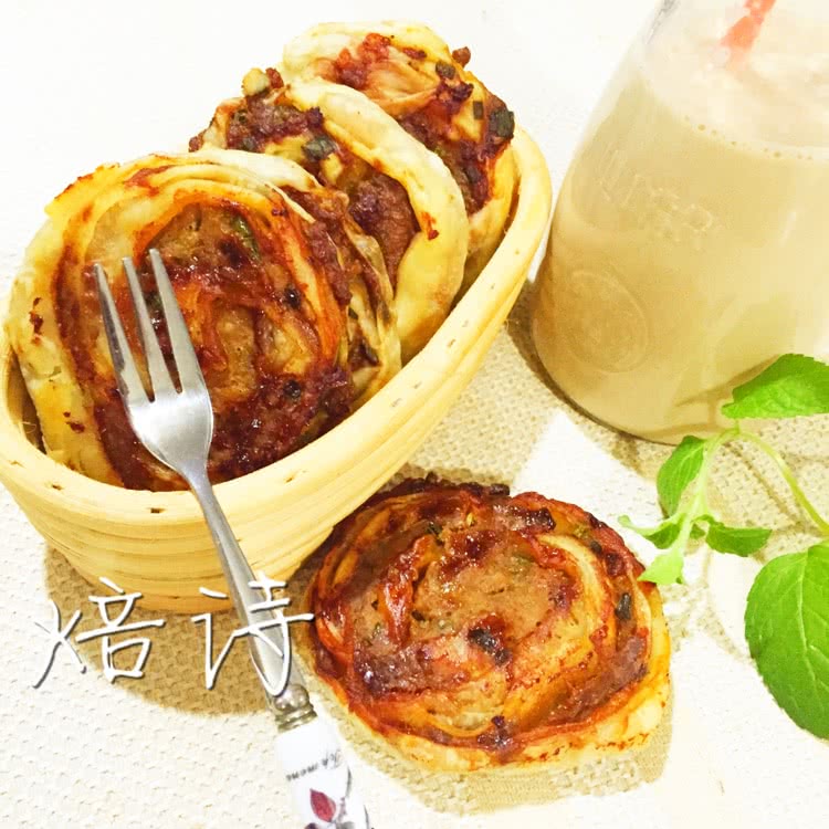 烤箱版（脆层肉馅饼）
