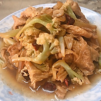 炸腐竹炒花菜的做法图解15