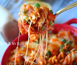 芝士控不能错过‼️能拉丝的【芝士肉酱焗意面】的做法