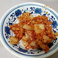 韩式风味––泡菜猪肉炸面包的做法图解2