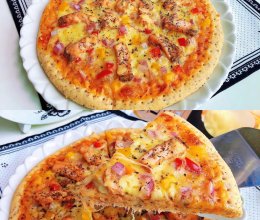 高蛋白低脂-麦香挪威三文鱼披萨的做法