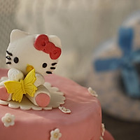 HOLLETKITY粉色双层翻糖蛋糕#九阳烘焙剧场#的做法图解51