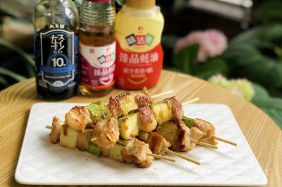 西葫芦鸡肉串