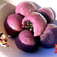 紫薯黑芝麻汤圆#浪漫樱花季#的做法图解13