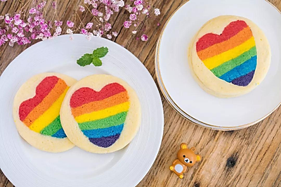 好漂亮的彩虹小饼！