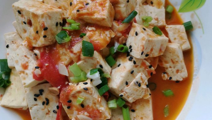 有颜又好吃的西红柿炖豆腐