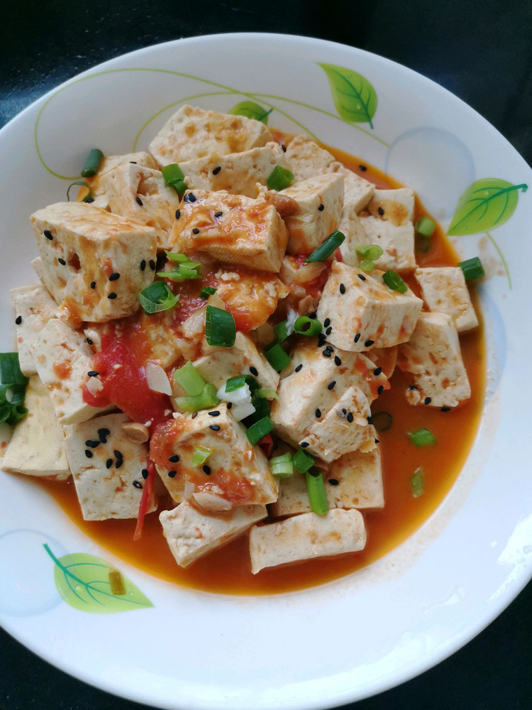 有颜又好吃的西红柿炖豆腐的做法