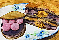 #营养小食光#紫薯芋泥黑麦铜锣烧的做法
