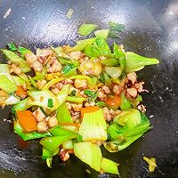 藤椒味八爪鱼丁炒上海青！的做法图解14