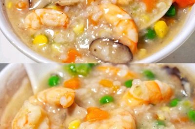 香菇虾仁鸡汤粥