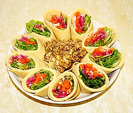 #元宵节美食大赏#豆腐卷蘸酱菜，春天的故事