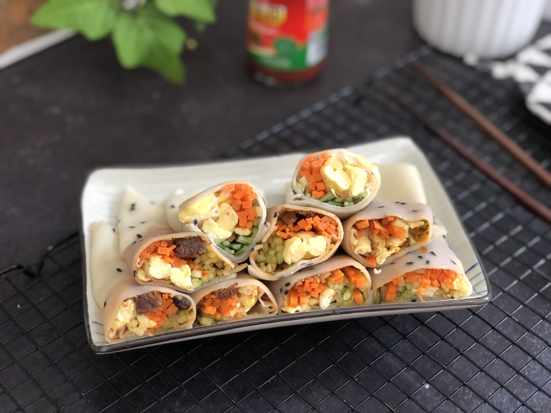 Egg rolls with vegetables