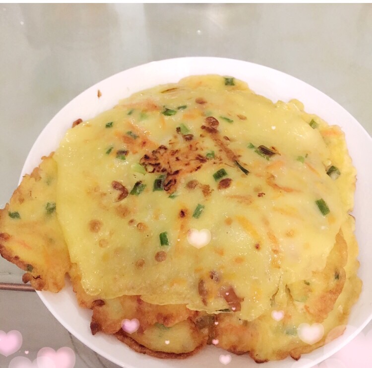 金黄土豆鸡蛋饼