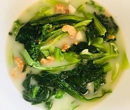 奶香虾米小白菜的做法