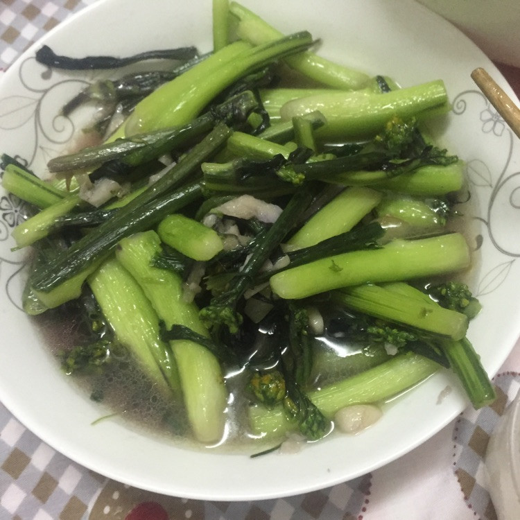 清炒红菜苔的做法