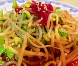 火龙果皮拌豆芽（瘦身食谱）的做法