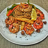 黑椒柠香南美虾炒意面的做法图解25