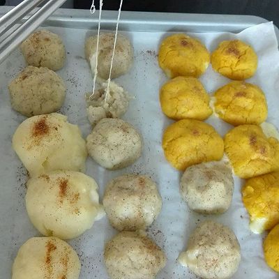 三色土豆泥芝士球