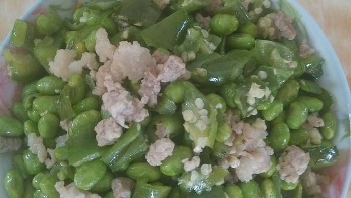 毛豆青椒炒肉