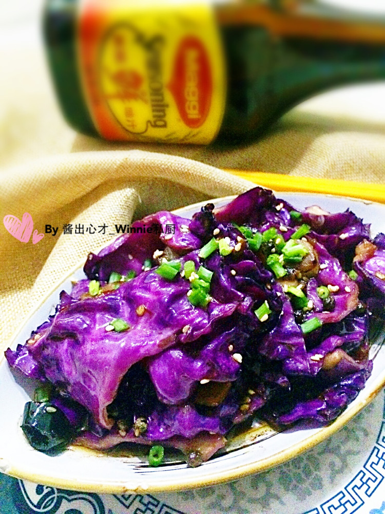 开胃菜【私房酸辣炝炒紫甘蓝】的做法