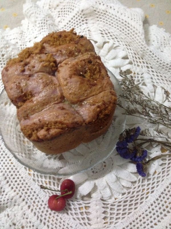 #东菱魔力果趣面包机之紫薯肉松吐司