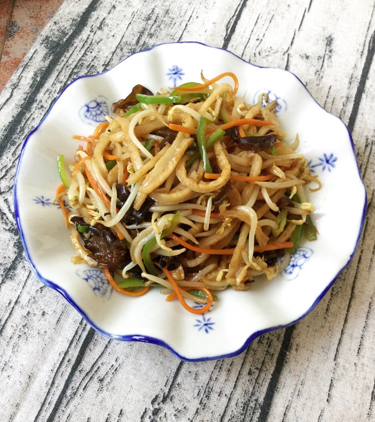 炒饼丝的做法
