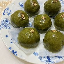清明-艾草红豆青团