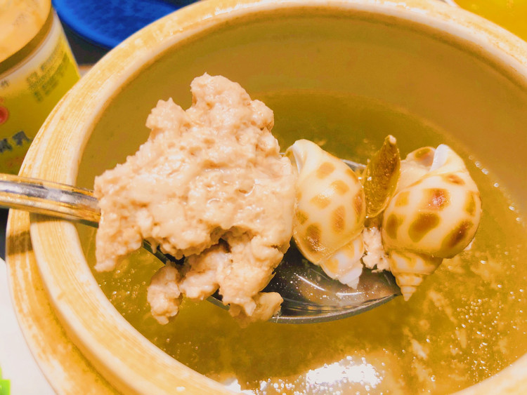 花螺肉末汤的做法
