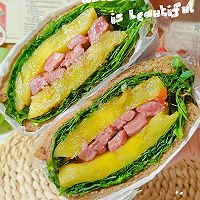 #轻食季怎么吃#菠萝牛排三明治的做法图解9