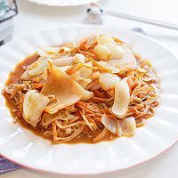 #刘畊宏女孩减脂饮食#金针菇百合炒素牦肚的做法图解9