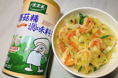 包菜炒虾仁