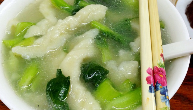 青菜面疙瘩汤的做法