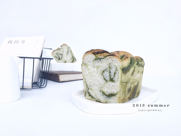 抹茶奶酥大理石面包的做法