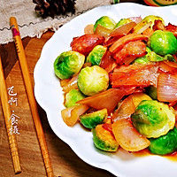 #下饭红烧菜#孢子甘蓝炒培根的做法图解10