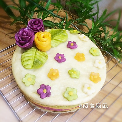 彩虹馒头蛋糕