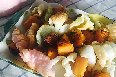 蜜汁红薯配五彩虾片  宝妈必备的暑期下午茶