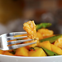 鲜虾芦笋烩哈密瓜/水果入菜，轻断食减脂偶尔替代正餐的做法图解8