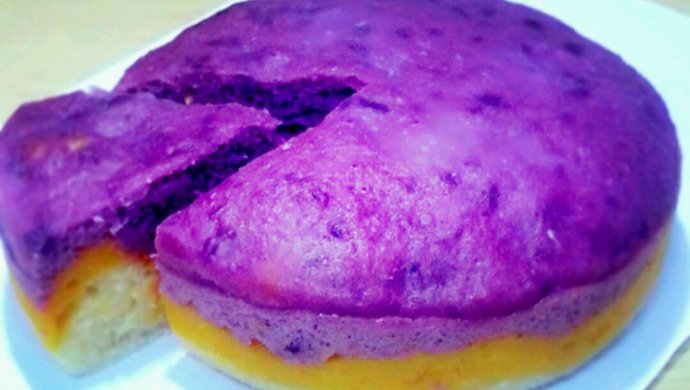 南瓜紫薯牛奶发糕