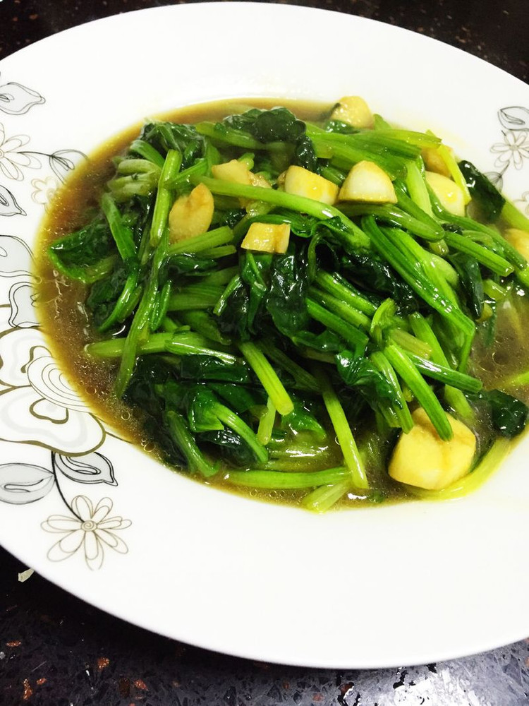 菠菜小炒的做法